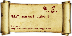 Mármarosi Egbert névjegykártya