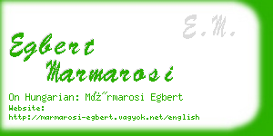 egbert marmarosi business card